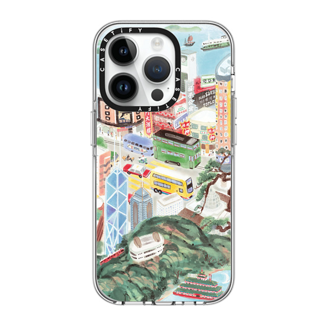 Don Mak x CASETiFY iPhone 14 Pro ケース クリア クリア ケース MagSafe対応 Hong Kong Island