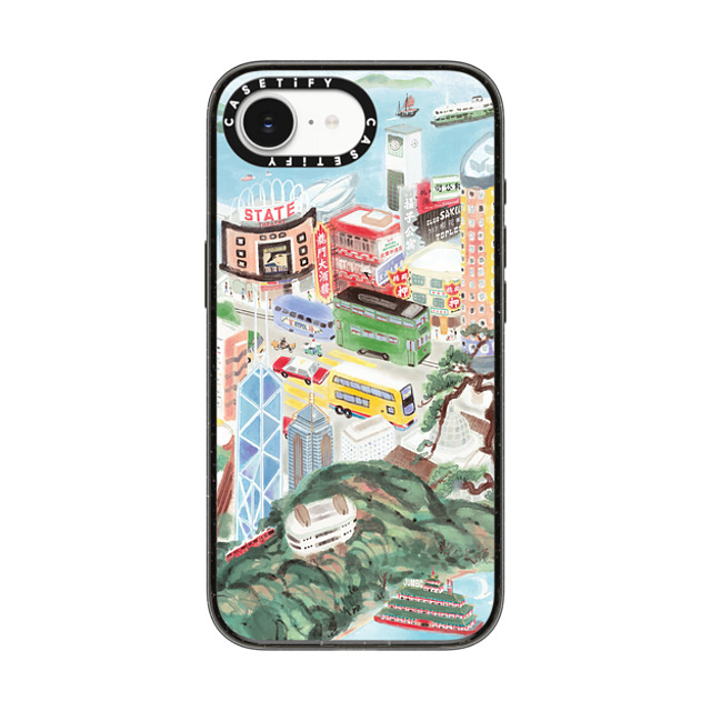 Don Mak x CASETiFY iPhone 16e ケース Travel,Fine Art ブラック インパクトケース MagSafe対応 Hong Kong Island Back to School Don Mak x CASETiFY iPhone 16e ケース Travel,Fine Art ブラック インパクトケース MagSafe対応 Hong Kong Island Back to School