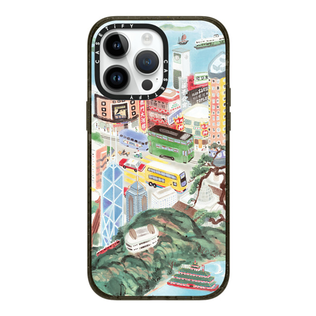 Don Mak x CASETiFY iPhone 14 Pro Max ケース ブラック インパクトケース MagSafe対応 Hong Kong Island