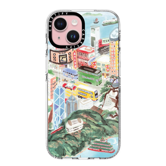 Don Mak x CASETiFY iPhone 15 ケース クリア クリア ケース MagSafe対応 Hong Kong Island