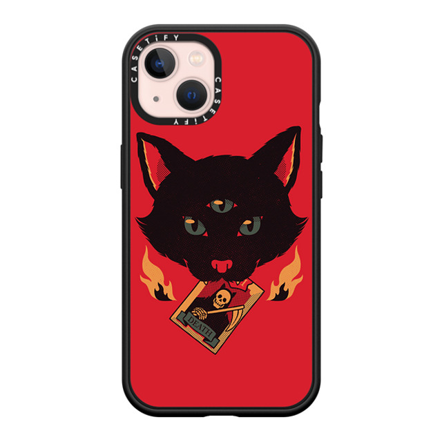 Tobe Fonseca x CASETiFY iPhone 13 ケース マットブラック インパクトケース MagSafe対応 Cat Tarot Death