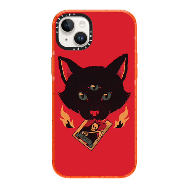 Tobe Fonseca x CASETiFY iPhone 14 Plus ケース Cat,Animal オレンジ インパクトケース MagSafe対応 Cat Tarot Death Father's Day Tobe Fonseca x CASETiFY iPhone 14 Plus ケース Cat,Animal オレンジ インパクトケース MagSafe対応 Cat Tarot Death Father's Day