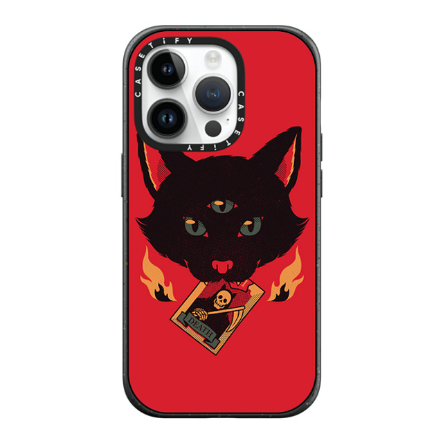 Tobe Fonseca x CASETiFY iPhone 14 Pro ケース マットブラック インパクトケース MagSafe対応 Cat Tarot Death