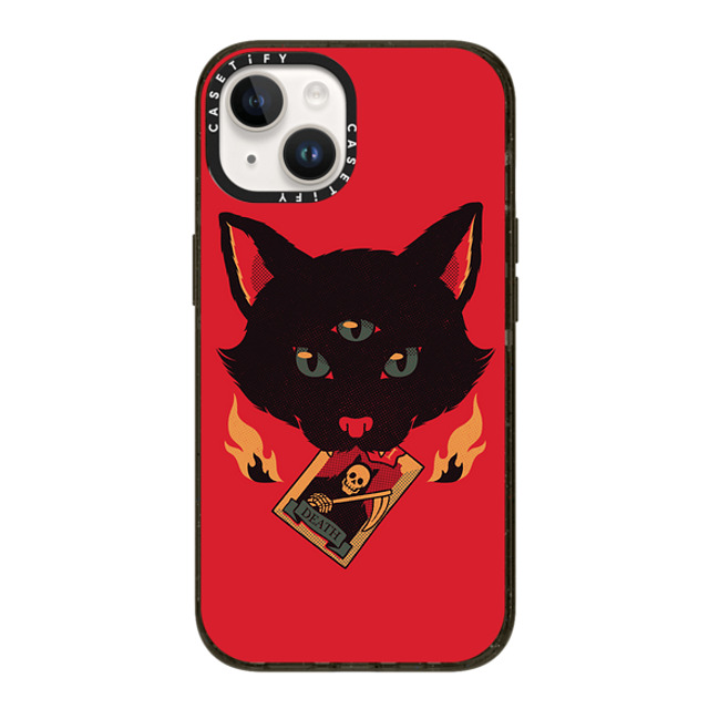 Tobe Fonseca x CASETiFY iPhone 14 ケース ブラック インパクトケース Cat Tarot Death