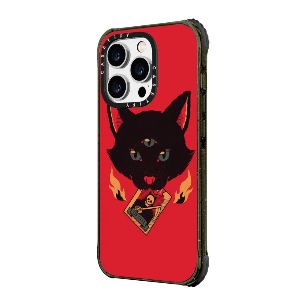 Ultra Impact iPhone 14 Pro Max Case MagSafe Compatible - Cat Tarot Death