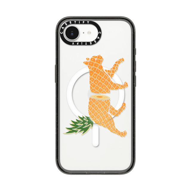 Tobe Fonseca x CASETiFY iPhone 16e ケース ブラック インパクトケース MagSafe対応 Fruit Cat: Pineapple Back to School Tobe Fonseca x CASETiFY iPhone 16e ケース ブラック インパクトケース MagSafe対応 Fruit Cat: Pineapple Back to School