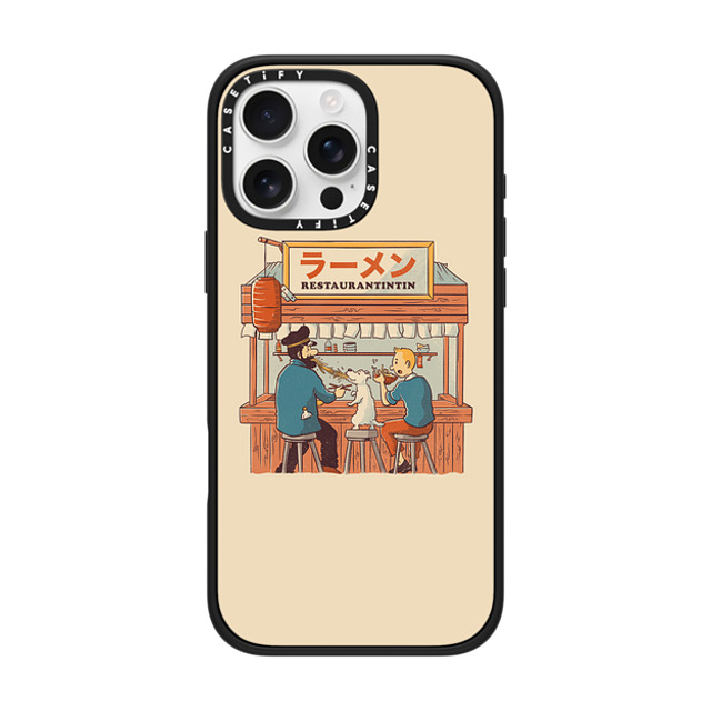 Tobe Fonseca x CASETiFY iPhone 16 Pro Max Case Matte Black Impact Case MagSafe Compatible Ramen RestauranTintin Cream Back to School Tobe Fonseca x CASETiFY iPhone 16 Pro Max Case Matte Black Impact Case MagSafe Compatible Ramen RestauranTintin Cream Back to School