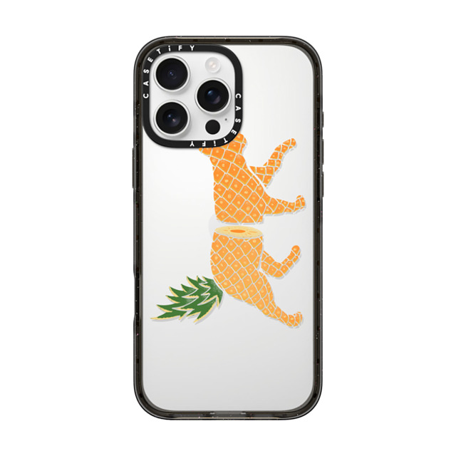 Tobe Fonseca x CASETiFY iPhone 16 Pro Max ケース ブラック インパクトケース Fruit Cat: Pineapple Back to School Tobe Fonseca x CASETiFY iPhone 16 Pro Max ケース ブラック インパクトケース Fruit Cat: Pineapple Back to School