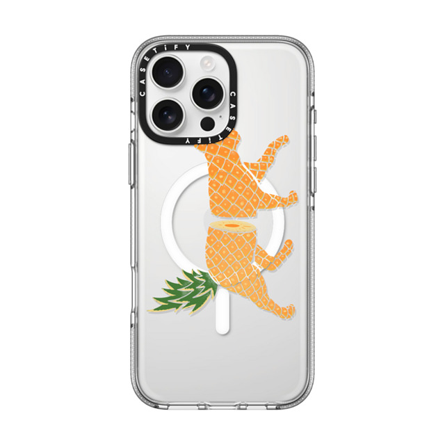 Tobe Fonseca x CASETiFY iPhone 16 Pro Max Case クリア クリア ケース MagSafe対応 Fruit Cat: Pineapple Back to School Tobe Fonseca x CASETiFY iPhone 16 Pro Max Case クリア クリア ケース MagSafe対応 Fruit Cat: Pineapple Back to School