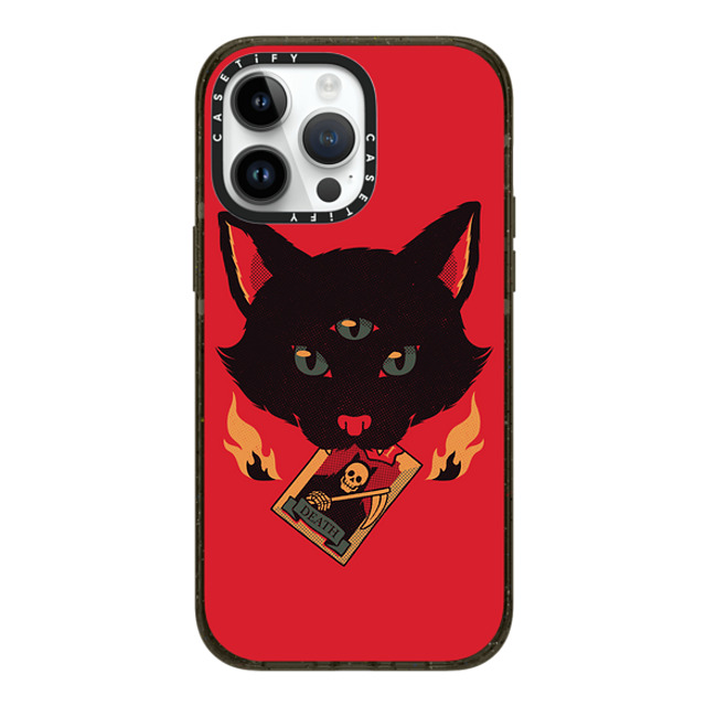 Tobe Fonseca x CASETiFY iPhone 14 Pro Max ケース ブラック インパクトケース MagSafe対応 Cat Tarot Death