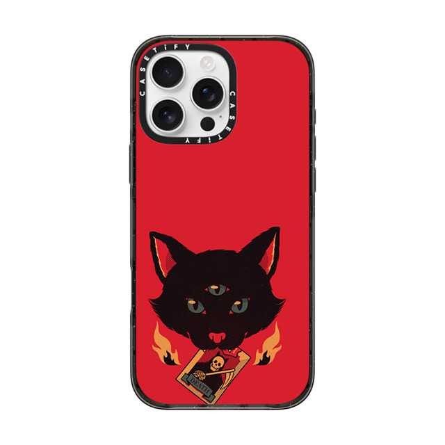 Tobe Fonseca x CASETiFY iPhone 16 Pro Max ケース Cat,Animal ブラック インパクトケース Cat Tarot Death Back to School Tobe Fonseca x CASETiFY iPhone 16 Pro Max ケース Cat,Animal ブラック インパクトケース Cat Tarot Death Back to School
