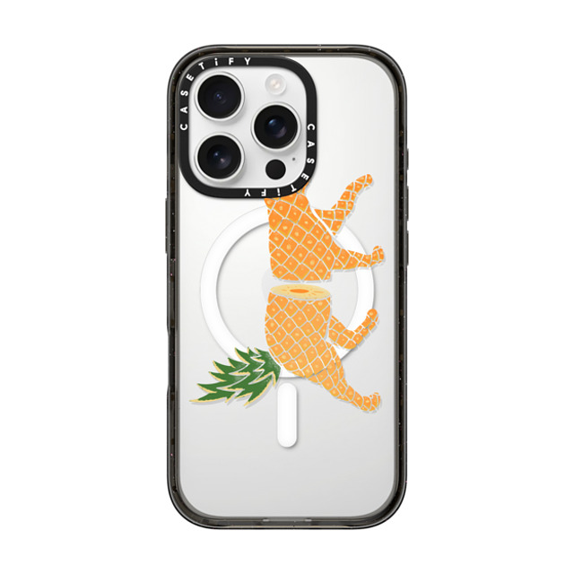 Tobe Fonseca x CASETiFY iPhone 16 Pro ケース ブラック インパクトケース MagSafe対応 Fruit Cat: Pineapple Back to School Tobe Fonseca x CASETiFY iPhone 16 Pro ケース ブラック インパクトケース MagSafe対応 Fruit Cat: Pineapple Back to School
