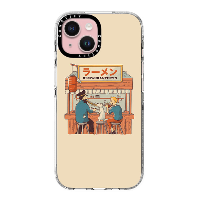 Tobe Fonseca x CASETiFY iPhone 15 Case クリア クリア ケース MagSafe対応 Ramen RestauranTintin Cream Back to School Tobe Fonseca x CASETiFY iPhone 15 Case クリア クリア ケース MagSafe対応 Ramen RestauranTintin Cream Back to School