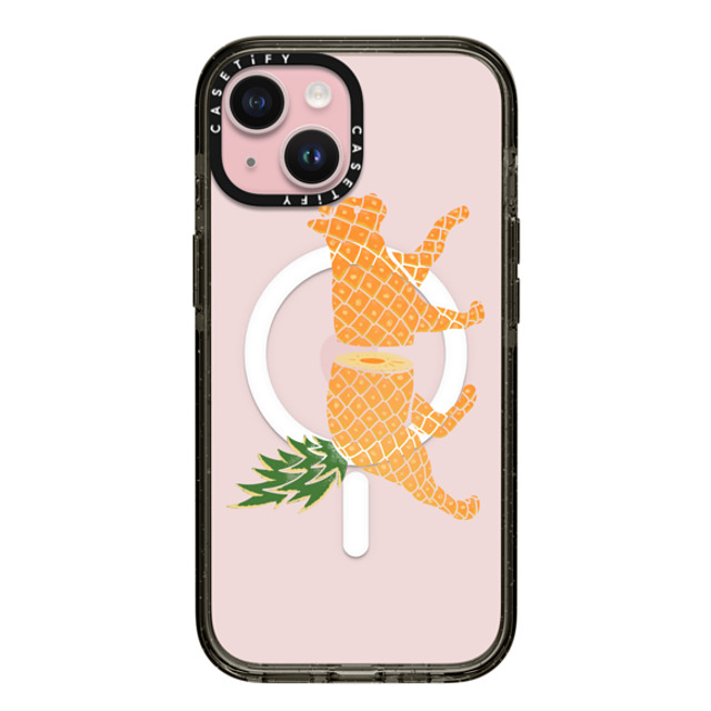 Tobe Fonseca x CASETiFY iPhone 15 ケース ブラック インパクトケース MagSafe対応 Fruit Cat: Pineapple Back to School Tobe Fonseca x CASETiFY iPhone 15 ケース ブラック インパクトケース MagSafe対応 Fruit Cat: Pineapple Back to School