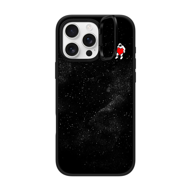 Tobe Fonseca x CASETiFY iPhone 16 Pro Max ケース マットブラック インパクトリングスタンドケース MagSafe対応 Love Space
