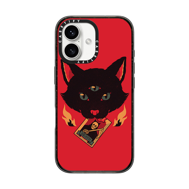 Tobe Fonseca x CASETiFY iPhone 16 ケース ブラック インパクトケース Cat Tarot Death