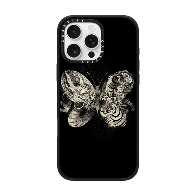 Tobe Fonseca x CASETiFY iPhone 16 Pro Max Case Butterfly,Dragon マットブラック インパクトケース MagSafe対応 Dragon Tiger Tattoo Butterfly Mother's Day Tobe Fonseca x CASETiFY iPhone 16 Pro Max Case Butterfly,Dragon マットブラック インパクトケース MagSafe対応 Dragon Tiger Tattoo Butterfly Mother's Day