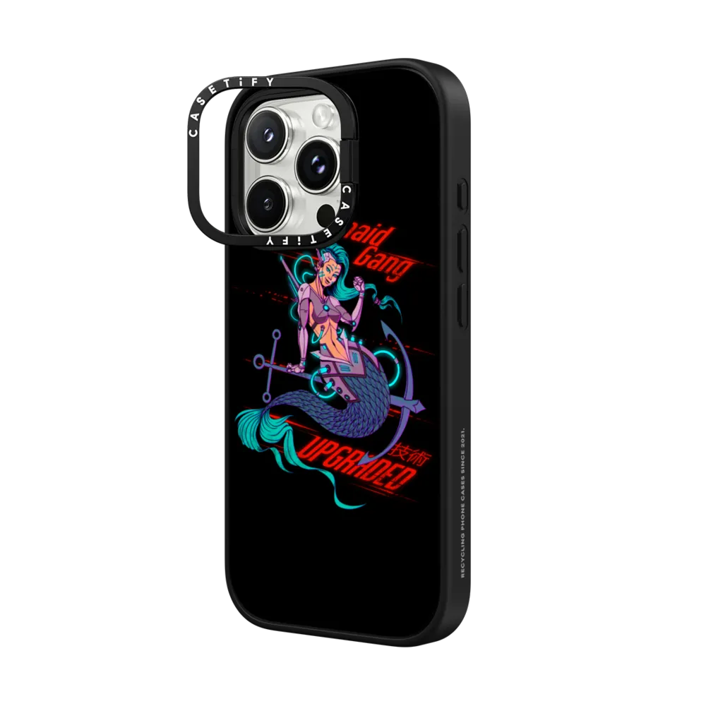Impact Ring Stand iPhone 16 Pro Max Case MagSafe Compatible - Cyberpunk Mermaid