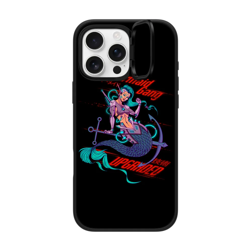Impact Ring Stand iPhone 16 Pro Max Case MagSafe Compatible - Cyberpunk Mermaid