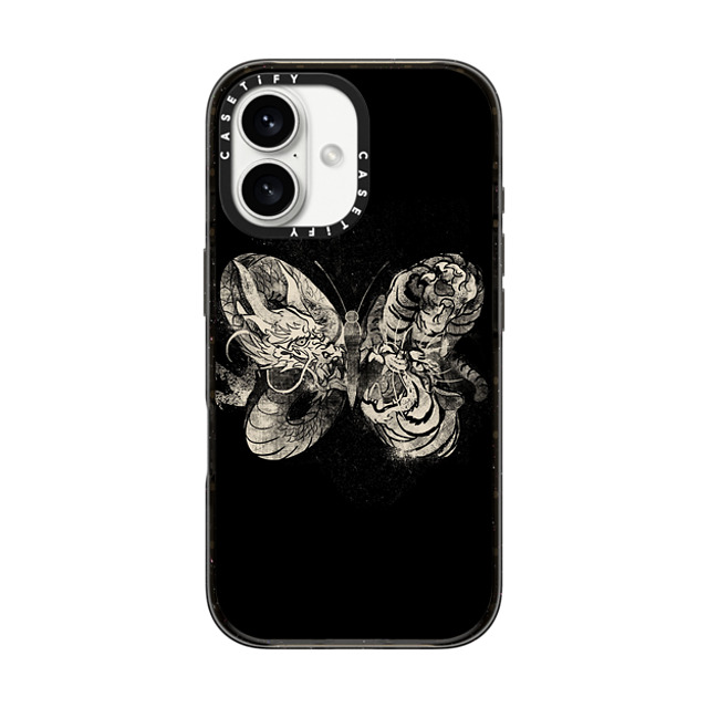 Tobe Fonseca x CASETiFY iPhone 16 Case Butterfly,Dragon ブラック インパクトケース Dragon Tiger Tattoo Butterfly Mother's Day Tobe Fonseca x CASETiFY iPhone 16 Case Butterfly,Dragon ブラック インパクトケース Dragon Tiger Tattoo Butterfly Mother's Day