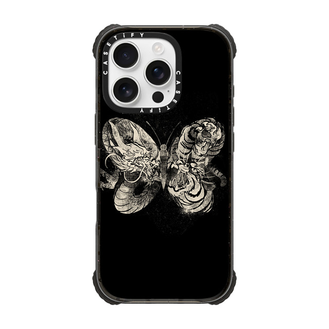 Tobe Fonseca x CASETiFY iPhone 16 Pro Case Butterfly,Dragon Black ウルトラ インパクトケース MagSafe 対応 Dragon Tiger Tattoo Butterfly Mother's Day Tobe Fonseca x CASETiFY iPhone 16 Pro Case Butterfly,Dragon Black ウルトラ インパクトケース MagSafe 対応 Dragon Tiger Tattoo Butterfly Mother's Day