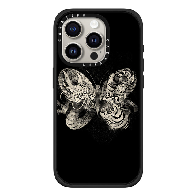 Tobe Fonseca x CASETiFY iPhone 15 Pro Case Butterfly,Dragon マットブラック インパクトケース MagSafe対応 Dragon Tiger Tattoo Butterfly Mother's Day Tobe Fonseca x CASETiFY iPhone 15 Pro Case Butterfly,Dragon マットブラック インパクトケース MagSafe対応 Dragon Tiger Tattoo Butterfly Mother's Day