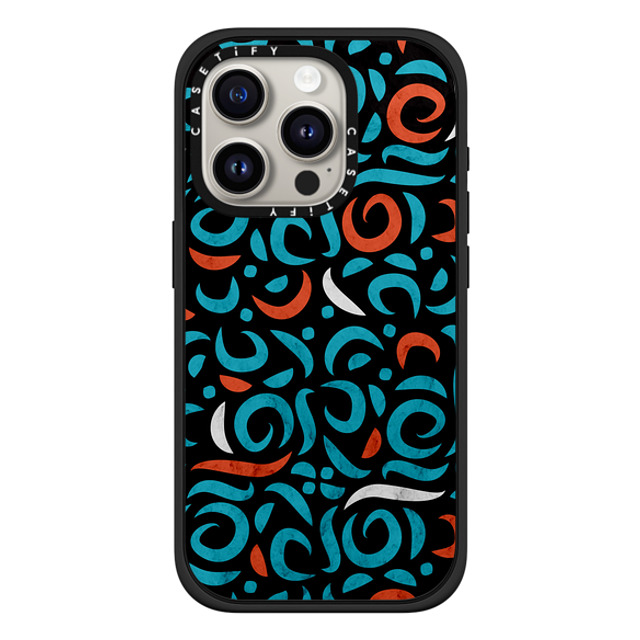 Tobe Fonseca x CASETiFY iPhone 15 Pro Case マットブラック Impact Case MagSafe Compatible Arabic Organic Pattern Black Mother's Day Tobe Fonseca x CASETiFY iPhone 15 Pro Case マットブラック Impact Case MagSafe Compatible Arabic Organic Pattern Black Mother's Day