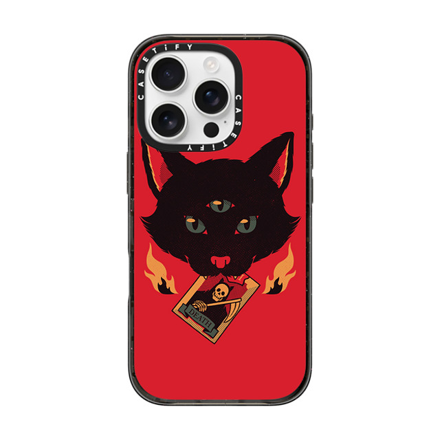 Tobe Fonseca x CASETiFY iPhone 16 Pro ケース ブラック インパクトケース MagSafe対応 Cat Tarot Death