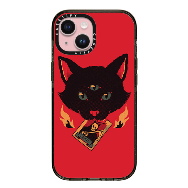 Tobe Fonseca x CASETiFY iPhone 15 ケース ブラック インパクトケース Cat Tarot Death