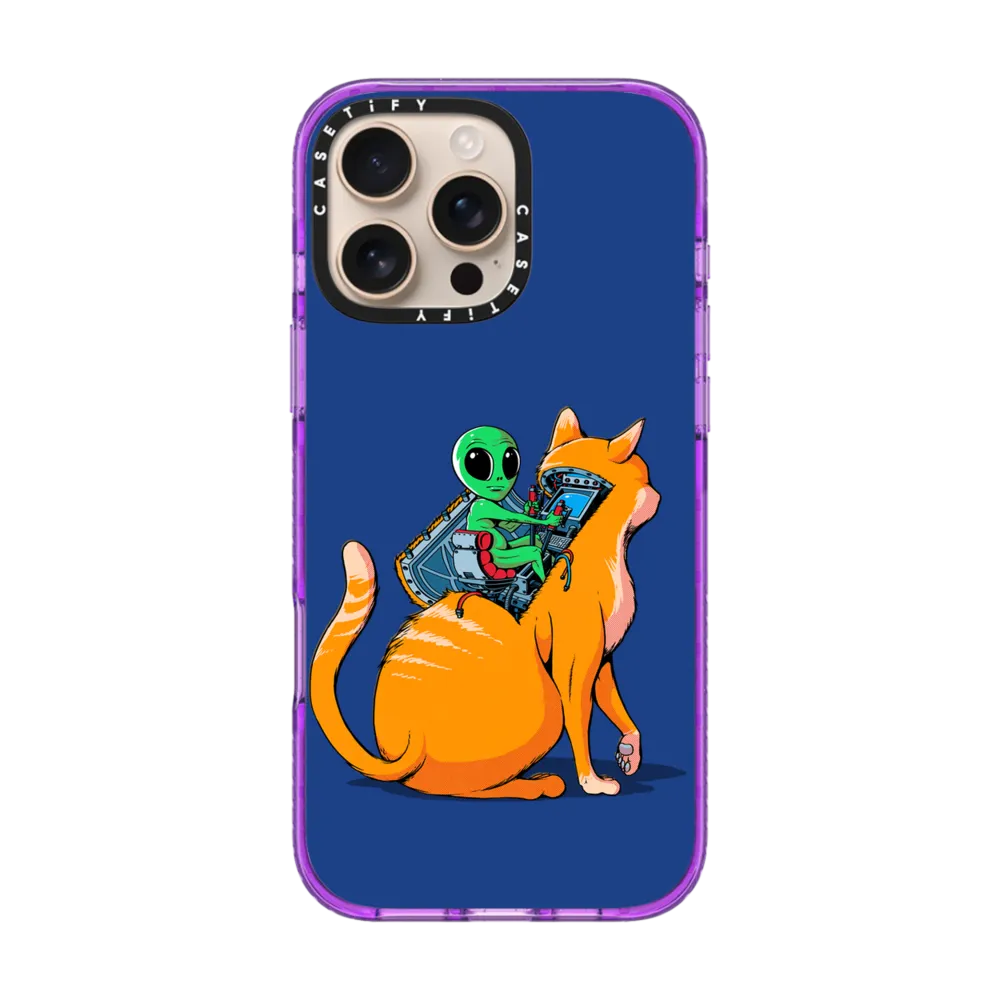 Impact iPhone 16 Pro Max Case MagSafe Compatible - Alien Cat