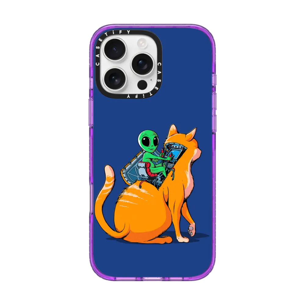 Impact iPhone 16 Pro Max Case MagSafe Compatible - Alien Cat