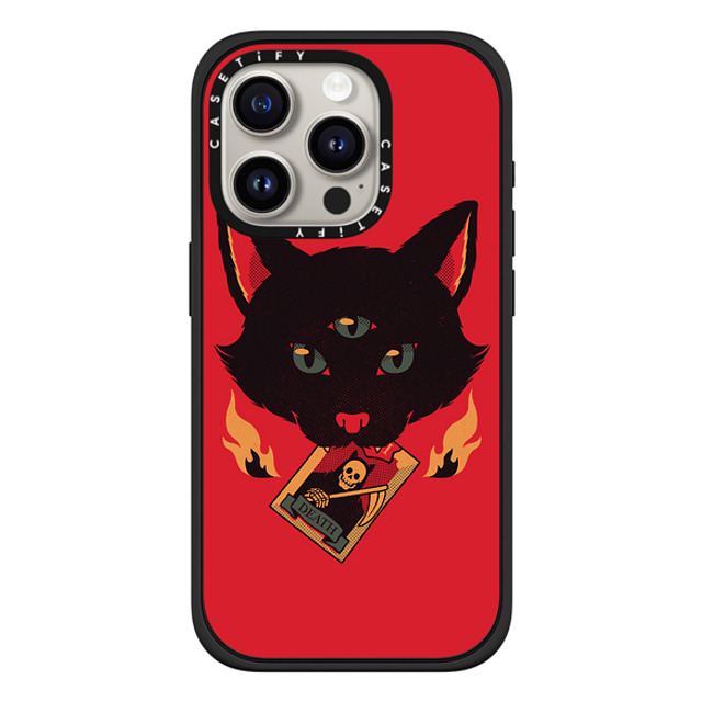 Tobe Fonseca x CASETiFY iPhone 15 Pro ケース マットブラック インパクトケース MagSafe対応 Cat Tarot Death