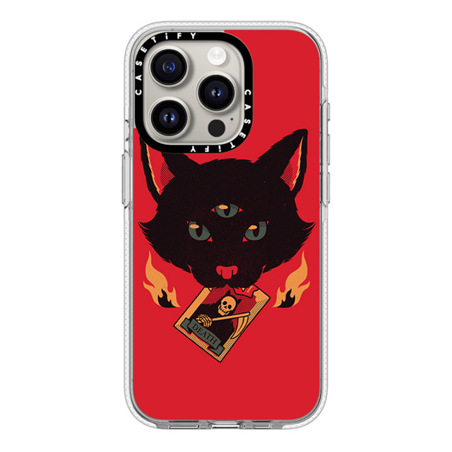 Tobe Fonseca x CASETiFY iPhone 15 Pro ケース クリア クリア ケース MagSafe対応 Cat Tarot Death