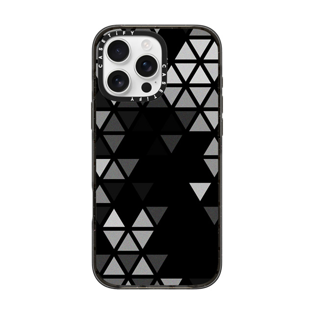 Tobe Fonseca x CASETiFY iPhone 16 Pro Max Case Black Impact Case Geometric Fractal Triangles Black Noir Father's Day Tobe Fonseca x CASETiFY iPhone 16 Pro Max Case Black Impact Case Geometric Fractal Triangles Black Noir Father's Day