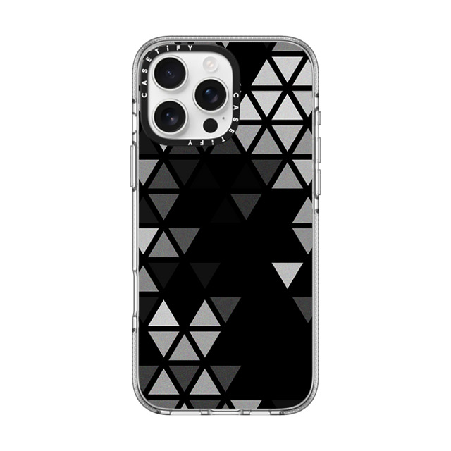 Tobe Fonseca x CASETiFY iPhone 16 Pro Max Case Clear Clear Case MagSafe Compatible Geometric Fractal Triangles Black Noir Father's Day Tobe Fonseca x CASETiFY iPhone 16 Pro Max Case Clear Clear Case MagSafe Compatible Geometric Fractal Triangles Black Noir Father's Day