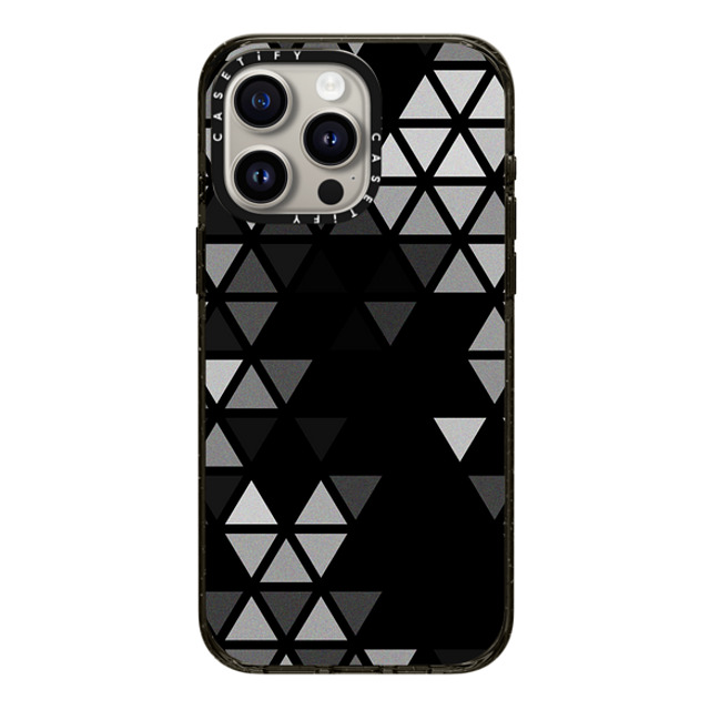 Tobe Fonseca x CASETiFY iPhone 15 Pro Max ケース ブラック インパクトケース MagSafe対応 Geometric Fractal Triangles Black Noir Father's Day Tobe Fonseca x CASETiFY iPhone 15 Pro Max ケース ブラック インパクトケース MagSafe対応 Geometric Fractal Triangles Black Noir Father's Day
