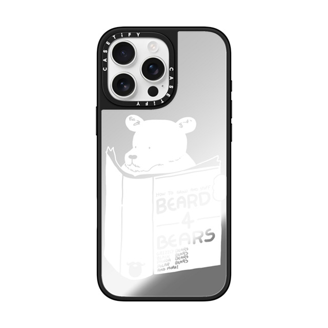 Tobe Fonseca x CASETiFY iPhone 16 Pro Max Case Silver on Black ミラーケース MagSafe対応 Beard For Bears Back to School Tobe Fonseca x CASETiFY iPhone 16 Pro Max Case Silver on Black ミラーケース MagSafe対応 Beard For Bears Back to School