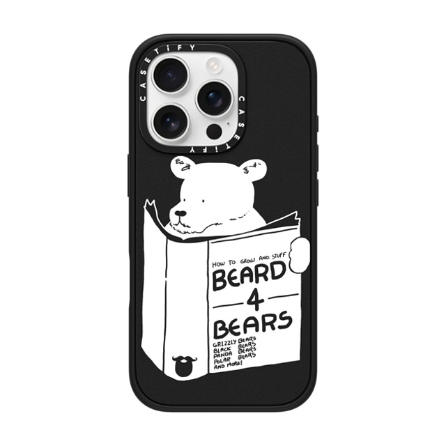 Tobe Fonseca x CASETiFY iPhone 16 Pro ケース マットブラック インパクトケース MagSafe対応 Beard For Bears Back to School Tobe Fonseca x CASETiFY iPhone 16 Pro ケース マットブラック インパクトケース MagSafe対応 Beard For Bears Back to School