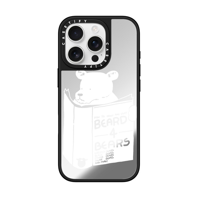 Tobe Fonseca x CASETiFY iPhone 16 Pro Case Silver on Black ミラーケース MagSafe対応 Beard For Bears Back to School Tobe Fonseca x CASETiFY iPhone 16 Pro Case Silver on Black ミラーケース MagSafe対応 Beard For Bears Back to School