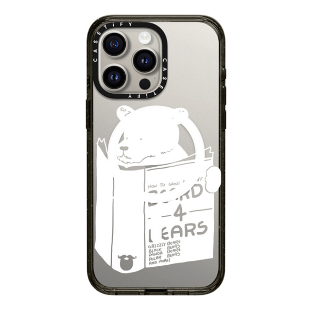 Tobe Fonseca x CASETiFY iPhone 15 Pro Max Case Black Impact Case MagSafe Compatible Beard For Bears Back to School Tobe Fonseca x CASETiFY iPhone 15 Pro Max Case Black Impact Case MagSafe Compatible Beard For Bears Back to School