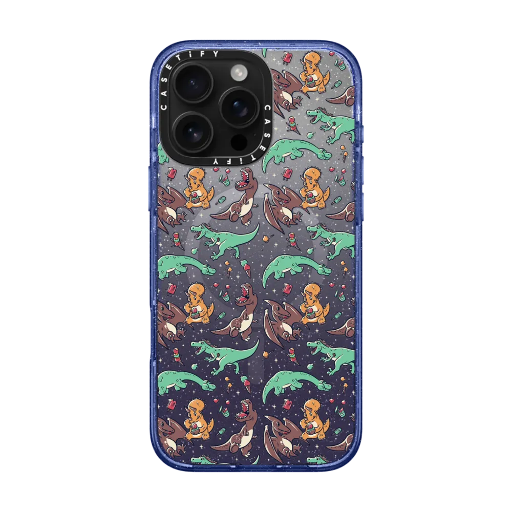 Impact iPhone 16 Pro Max Case MagSafe Compatible - Pattern Ice Cream Dinos