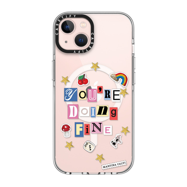 Martina Martian x CASETiFY iPhone 13 ケース クリア クリア ケース MagSafe対応 You're Doing Fine