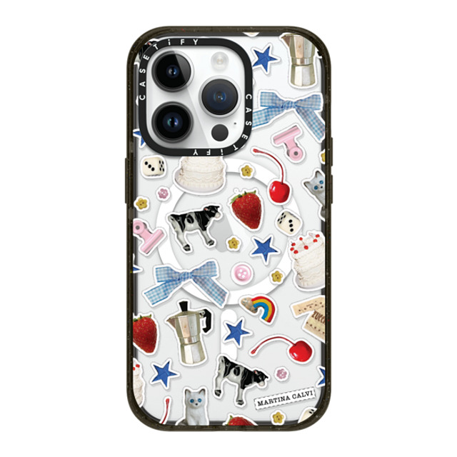Martina Martian x CASETiFY iPhone 14 Pro ケース ブラック インパクトケース MagSafe対応 Trinket Stickers
