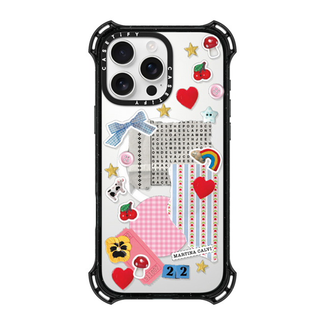Martina Martian x CASETiFY iPhone 16 Pro Max ケース ブラック バウンスケース Crafty Mess
