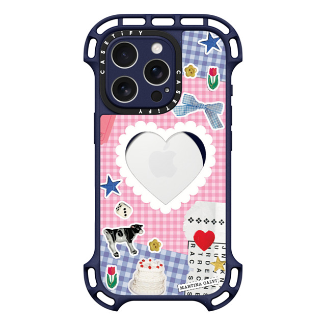 Martina Martian x CASETiFY iPhone 16 Pro ケース インディゴ ウルトラ バウンスケース MagSafe対応 Crafty