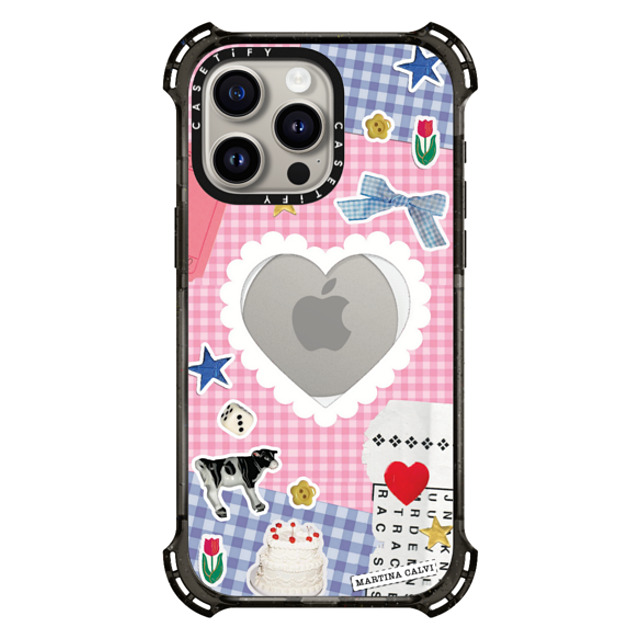 Martina Martian x CASETiFY iPhone 15 Pro Max ケース ブラック バウンスケース Crafty