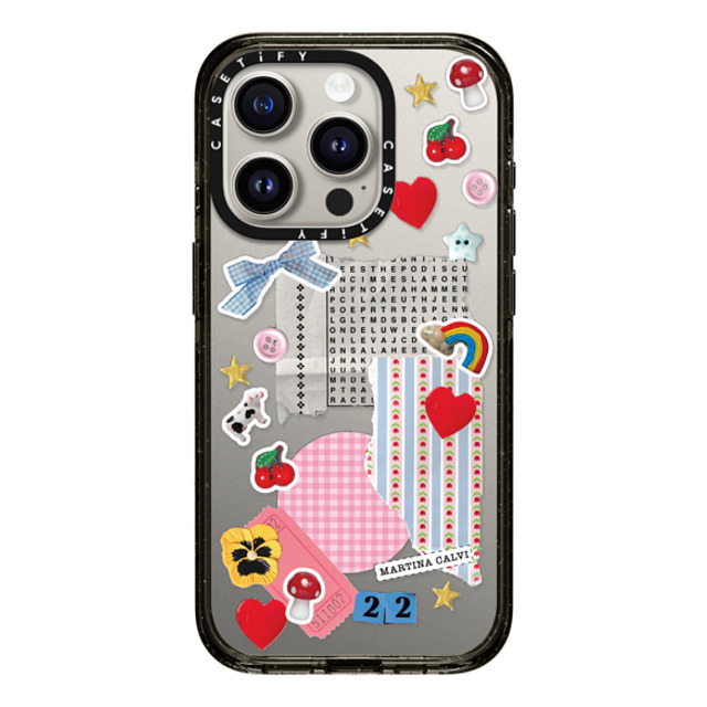 Martina Martian x CASETiFY iPhone 15 Pro ケース ブラック インパクトケース Crafty Mess