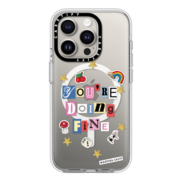 Martina Martian x CASETiFY iPhone 15 Pro ケース クリア クリア ケース MagSafe対応 You're Doing Fine