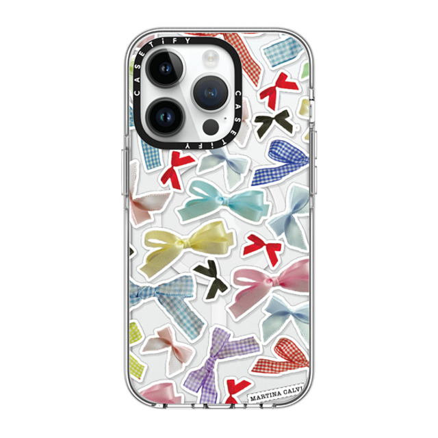 Martina Martian x CASETiFY iPhone 14 Pro Case Clear Clear Case MagSafe Compatible Bow Stickers Martina Martian x CASETiFY iPhone 14 Pro Case Clear Clear Case MagSafe Compatible Bow Stickers
