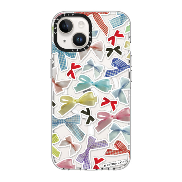 Martina Martian x CASETiFY iPhone 14 Case Clear Clear Case MagSafe Compatible Bow Stickers Martina Martian x CASETiFY iPhone 14 Case Clear Clear Case MagSafe Compatible Bow Stickers